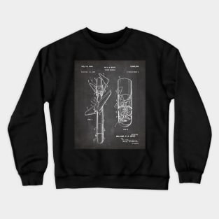 Cold War Military Missile Patent - Army Veteran Military Enthusiast Art - Black Chalkboard Crewneck Sweatshirt